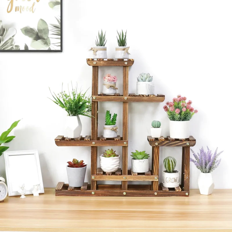 wood plant stand